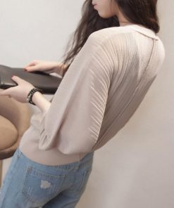 カーディガン | 薄手 大人 透け感 ゆったり 防寒 リブ ボリューム袖 オフィス 羽織 ドルマン トップス レディース