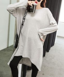 ワンピース | スリットtシャツ レディース ゆったり ロング丈 チュニック ワンピース