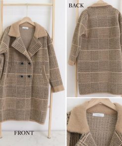 トレンチコート | グレンチェック チェスターコート 韓国