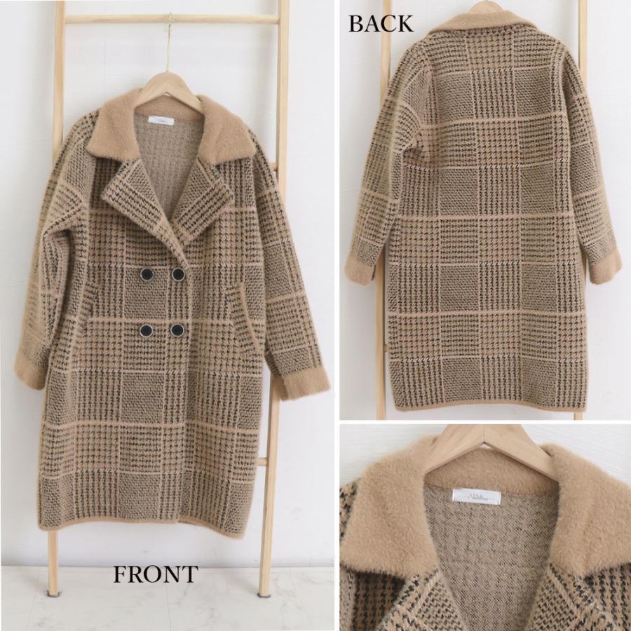 トレンチコート | グレンチェック チェスターコート 韓国