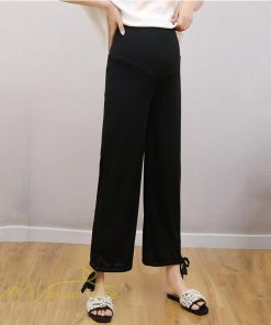 パンツ レギンス | ワイドパンツ 妊婦服 カジュアル レディース 産前 マタニティウェア ゆったり ウエスト調整 大きいサイズ 無地 ママ 夏 春 ストレッチ マタニティパンツ 9分丈