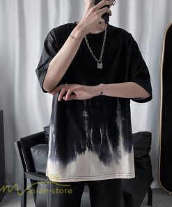 Tシャツ | カットソー メンズ 半袖 ゆったり カジュアル 半袖トップス サマー 夏新作 クルーネック 絞り染め おしゃれ ストリート カッコウイイ コットン
