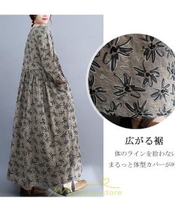 マキシ | ロングワンピース 大きいサイズ レディース  緑 灰色 細見え 着痩せ 美シルエット セクシー 女子力 トレンド 女子 大人 体型カバー 海外セレブ ぽっちゃり 花柄