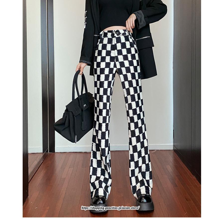 チノ・テーパード・ジョガー・スキニーパン | パンツ レディース フレアパンツ ロングパンツ チェック柄 カジュアル ハイウエスト ワイドパンツ トレンド かわいい おしゃれ 楽ちん お出かけ 送料無料 デート