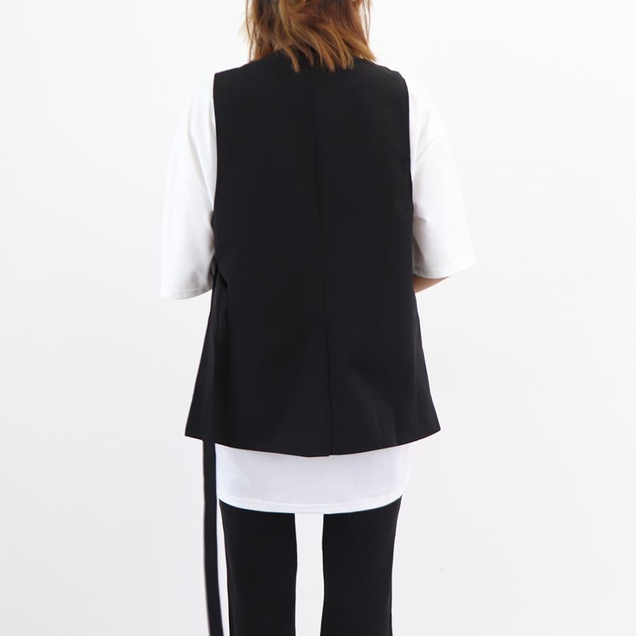 ベスト | ジレ 前開き ノースリーブ 春秋