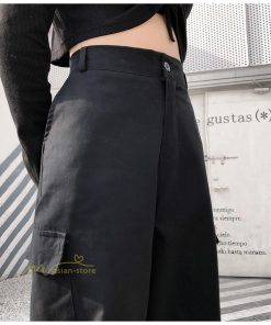 その他 | カーゴパンツ レディース ボトムス ストレート スリム ストレッチ ウエストゴム 着痩せ 格好いい お出かけ カジュアル 着回し ヒップホップ アウトドア シンプル