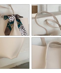 ショルダーバッグ | 大容量 通勤 スカーフ ハンドバッグ 合皮 おしゃれ かわいい 大きめ 通学 レディース