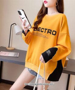 パーカー | トレーナー レディース スウェット 大きいサイズ 韓国 トップス 長袖 おしゃれ 秋冬 送料無料 プルオーバー ゆったり トップス クルーネック Tシャツ