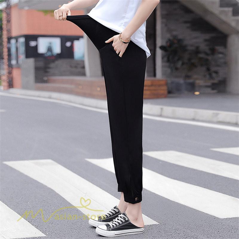 パンツ レギンス | マタニティパンツ レディース 妊婦服 テーパードパンツ 着痩せ 無地 マタニティウェア カジュアル 大きいサイズ 薄手 ウエスト調整 夏 マタニティ パンツ 春