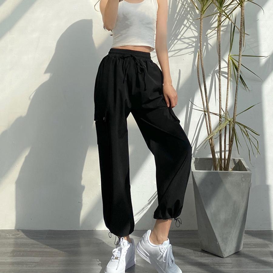 ワイドパンツ | ストリート風カーゴパンツ レディース