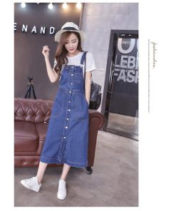 オーバーオール サロペット | オーバーオール デニムサロペットスカート ロングスカート ジャンパースカート デニムスカート レディース スリット キュート 無地 40代 20代30代 大人