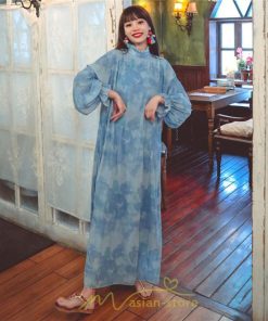 マキシ | ワンピース 大人ワンピース ロングワンピース マキシワンピース レディース 長袖 ゆったり 上品 体型カバー エレガント 結婚式 二次会 ドレス フランス風