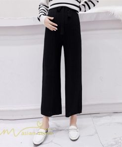 パンツ レギンス | マタニティパンツ レディース 妊婦服 カジュアル 着痩せ リブ ワイドパンツ マタニティ ウエスト調整 ゆったり 大きいサイズ 上品 パンツ お出かけ 上品