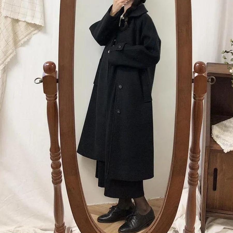 トレンチコート | ステンカラーコートレディース中綿コート冬