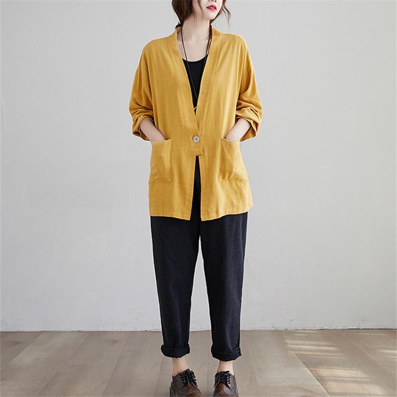 カーディガン | 羽織り レディース 秋服 ライトアウター Vネック 麻綿 無地 20代 30代 春 夏 秋 長袖 カジュアル 40代 50代 秋コーデ 秋かわいい