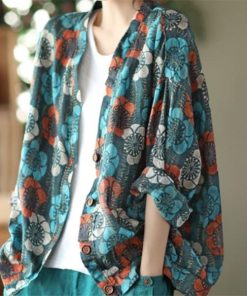 カーディガン | 麻混 レディース 花柄 初秋 リネン カジュアル Vネック 長袖 羽織 きれいめ 春 夏 秋 薄手 おしゃれ 40代50代 ゆったり 20代30代 大きいサイズ