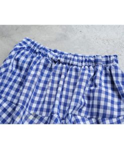 スカート | ロング夏新作 フレア切り替え チェック柄 20代30代 大人 40代50代 可愛い 60代 ゆったり 広い裾 ウエストゴム 6色 春 ダンス舞台 綿 春夏 秋