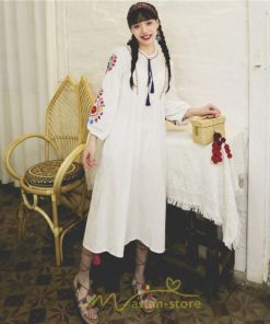マキシ | ワンピース 夏秋 長袖 レディース ワンピ ロング 美シルエット ロングワンピ―ス 大人 花柄 刺繍 エスニック風 リゾート 綿麻 お出かけ リネン コットン 旅行