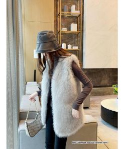 ベスト | ボリュームフェイクファーファー毛皮レディース 冬 フェイクファー 毛皮コート アウター ノースリーブ ふわふわ ジレ 秋冬 前開き