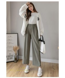 ワイドパンツ | ガウチョパンツ ゆったり ロングパンツ ハイウエストパンツ ウエストゴム カジュアルパンツ 無地 体型カバー レディース おしゃれ 通勤通学