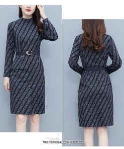 マキシ | ワンピース レディース 柄 大きいサイズ 膝丈 長袖 きれいめ 30代 40代 50代 着やせ 上品 キレイめ レトロ風 オシャレ カジュアル 春秋冬