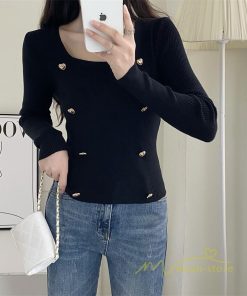 ｔシャツ・カットソー | リブカットソー レディース 秋 秋服 トップス 長袖 ロングスリーブ リブ カットソー 綿混 秋コーデ インナー 伸縮性 ショート丈 タイト スリム ニットソー