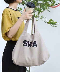 トートバッグ | ロゴ キャンバス 韓国風