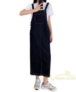 オーバーオール サロペット | レディース レディス ボトムス ジャンバースカート サロペット ロング丈 無地 20代30代40代 ワンピース デニムワンピース 体型カバー 2021 ゆったり ロング