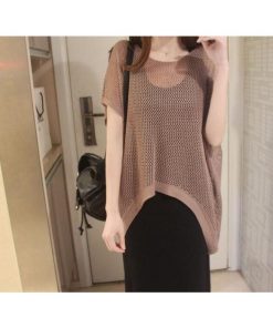 セットアップ | キャミソワンピース トップス レディース ニット キャミソールワンピース 着痩せ 2点セット 体型カバー 可愛い 春夏 黒 通学通勤 無地 2色