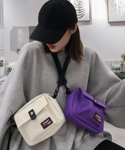 ショルダーバッグ | キャンバスバッグ 小さめ 男女兼用 スクエア ミニバッグ スマホバッグ 斜めがけ レディース