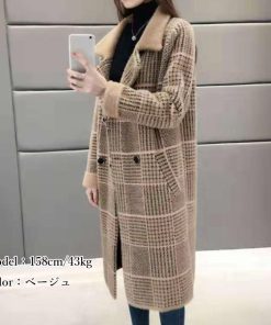 トレンチコート | グレンチェック チェスターコート 韓国