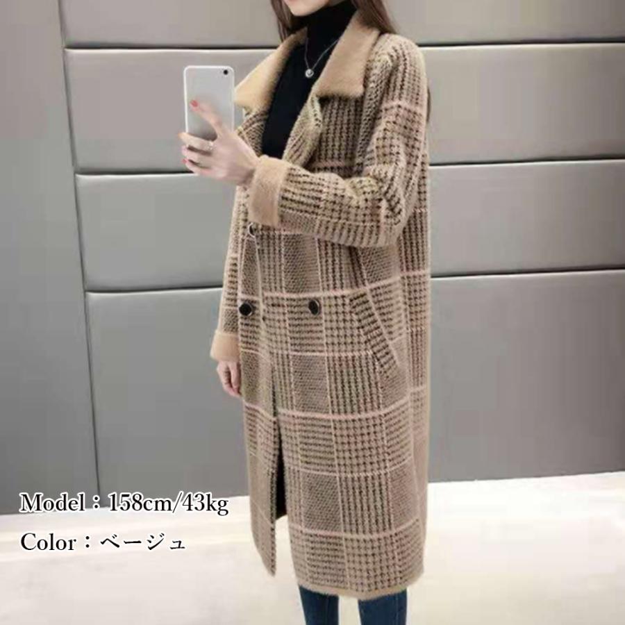 トレンチコート | グレンチェック チェスターコート 韓国