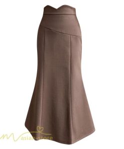 スカート | レディース フィッシュテール秋冬コーデ フレア AラインOL ビジネス カジュアル 大きいサイズ XL 20代 ラシャ 40代 上品 30代