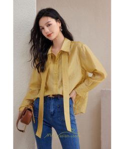 シャツ・ブラウス | シフォンブラウス 長袖 レディース シフォン ブラウス フォーマル カジュアル リボン 着痩せ 通勤 通学 オシャレ 可愛い 秋服 上品 キレイめ 2022 ナチュラル