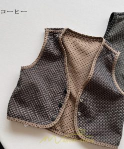 衣装 服 | 子供服 ベスト 子ども服 こども服 キッズ ベビー男の子 女の子 トップス 可愛い 上品 カジュアル 春 秋 冬 綿麻 120 130 110 90 両面着用 80 100
