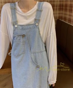 オーバーオール サロペット | レディース レディス ボトムス ジャンバースカート サロペット ロング丈 無地 20代 30代 40代 50代 上品 デニムワンピース オールインワン 体型カバー デニム