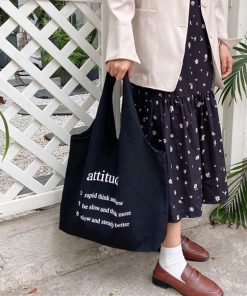 トートバッグ | ロゴキャンバスバッグ ホワイト 布 帆布 可愛い レディースa4キャンバス大容量 軽量 エコバッグ