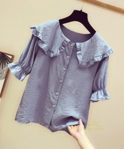 シャツ・ブラウス | ブラウス シャツ レディース スクエアネック 半袖 可愛い ブラウス 着痩せ 半袖トップス ベルスリーブ きれいめ 通勤 デイリーコーデ 韓国ファッション