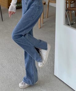 デニム | ストレートデニムパンツ ハイウエスト美脚