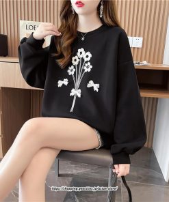 パーカー | スウェット トレーナー トップス 長袖 クルーネック 丸首 裏毛 ゆったり レディース 訳あり 送料無料 韓国 秋冬 おしゃれ 大きいサイズ トップス