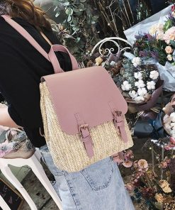 リュック | 可愛い ペーパー 編みこみ カジュアル リュックサック デイパック ストローバッグ レディース ミニリュック バッグパック