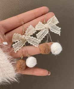 その他アクセサリー | リボンピアス レディース ポンポンピアス