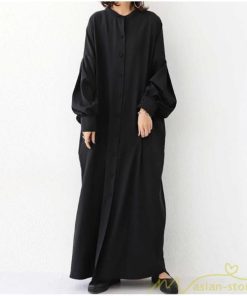 マキシ | 長袖ワンピース ロングワンピース シャツワンピース 羽織り レディース 2way パフスリーブ 大きいサイズ 秋物 送料無料 大人 ゆったり 50代60代 30代40代