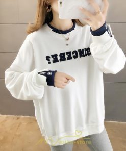 パーカー | トレーナー Tシャツ レディース 長袖 切り替え スウェット ゆったり 韓国風 トップス カジュアル 体型カバー 可愛い お出かけ 楽チン 通勤 通学