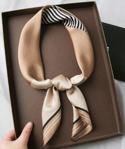 その他小物 | シルク風スカーフ 首巻き 配色バンダナ