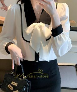 シャツ・ブラウス | ブラウス レディース 長袖 ブラウスシャツ ボウタイ フォーマル チュニック 大人 春 夏 春夏 フォーマル スーツ トップス 20代 ママ 母 30代 リボン付き OL