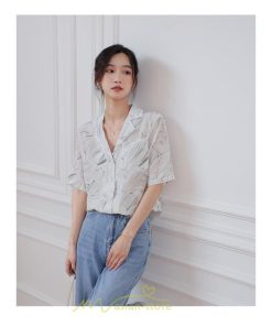 シャツ・ブラウス | ブラウス シャツ 花柄シャツ 花柄 半袖 レディース オシャレ 20代 30代 40代 春 秋 夏 カジュアル お出かけ 新作 着痩せ Vネック OL ビジネス 通勤 ファッション
