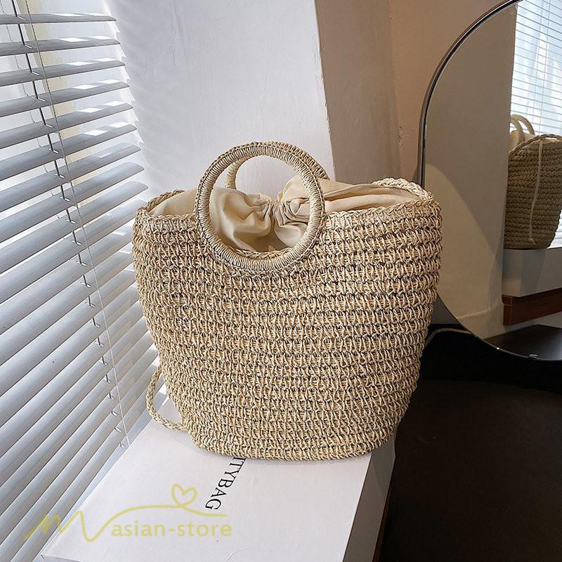 女性用バッグ | レディース バッグ かごバッグ ショルダーバッグ ストローバッグ 編み 小物 シンプル 軽量 大人 軽い 旅行 オシャレ 40代 可愛い 50代 30代