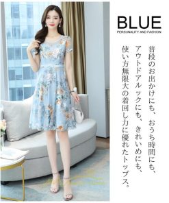 マキシ | ワンピース レディース 夏 半袖 シフォンワンピース 体型カバー 着痩せ 韓国風 30代 40代 通勤 OL デート お出かけ 新作 ショピング キレイめ 2022 おしゃれ