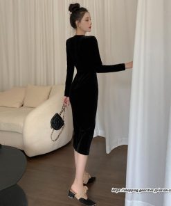 ワンピース | ワンピースタイトワンピース長袖 上品 セクシー高級感 タイトヒップアップ タイト スリム 美ライン シルエット お呼ばれ エレガント